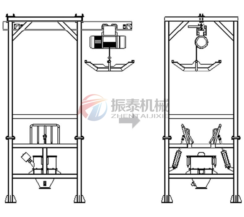 銀粉噸袋拆包機原理